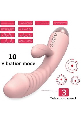 - DìḷĐò Gode Péņę Doux Šèẋ Tóys Étanche Modes Silencieux Pénis Lapin Vîbrátěur Pour Femmes Vibráñt Poussée Vibro Vibrant Sèx