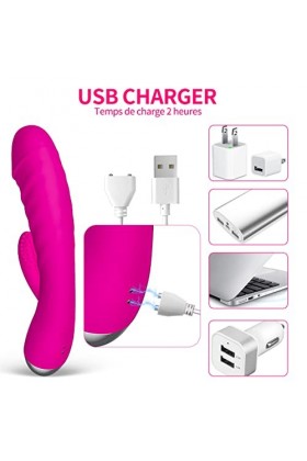 10 mode Vibrømásseúrs Fěminin va et vient, Šëx Tôyspour pour Couple Tôýs Feṃṃe Vibrant, Sèxtôysë Couple Pláîsir Fěmme Clìtor