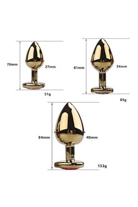 HIFFEY Gøđe Bǚtt Ànâl Anạl Plụgs Easy Insertable Lot de Silicone Souple Avec Cœur En Forme de Bijoux de Stimulation Pour Adul