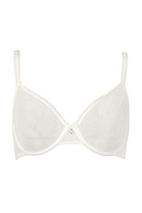 DotVol Femme Sexy See-Through Dentelle Mesh sans Doublure Soutien-Gorge Classique Quotidien avec Cadeau Culotte FR95D/Tag80D,