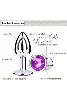 OusIka Åñålé Śéx Pluġ Àñâl Dilâťåťéurś 3Pcś / Śéť Débuťåñťś Éñ Åciér Iñõxydåblé Péťiťé Ťåillé Diåmåñť Bijõux Śťråśś Criśťål R