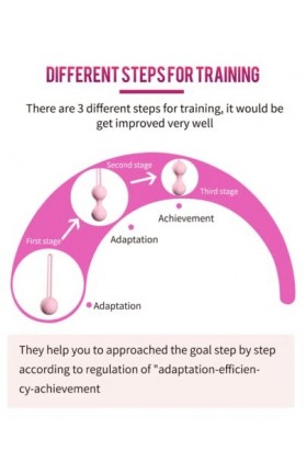 Coffret 3Boules de Geisha pour laRééducation du Périnée -F11 Rose 