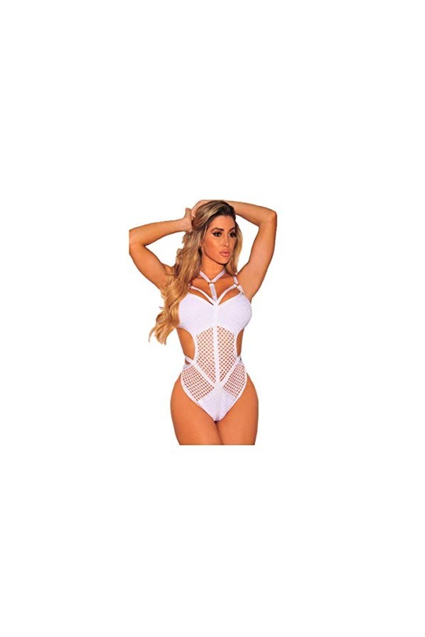 GGTBOUTIQUE Monokini sexy pour femme - Blanc - Small