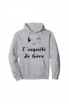 Tinquiète Je Gère, cadeau original Humour chat kawaii femme Sweat à Capuche