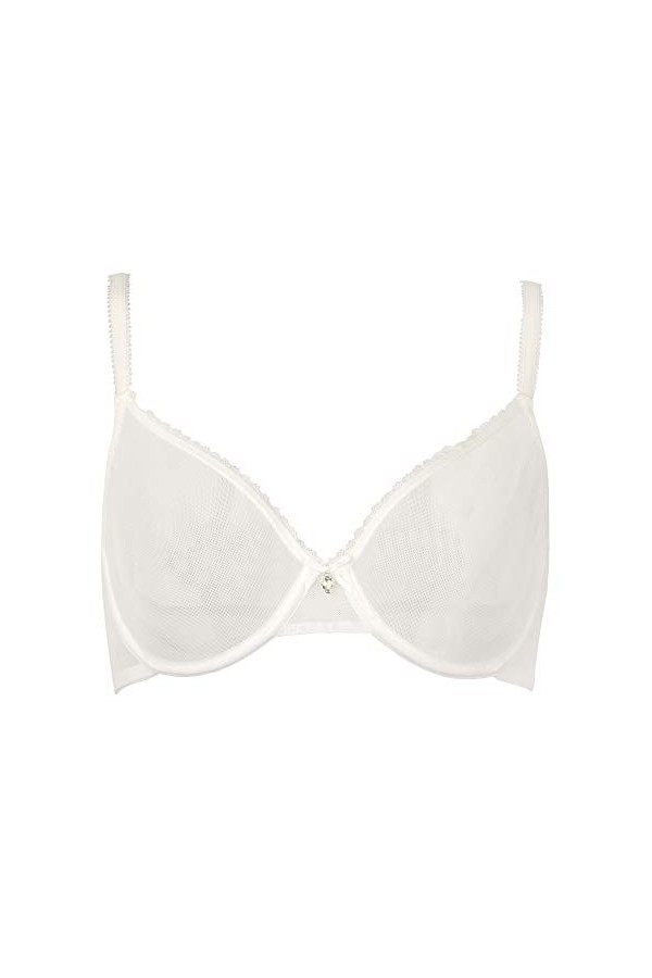 DotVol Femme Sexy See-Through Dentelle Mesh sans Doublure Soutien-Gorge Classique Quotidien avec Cadeau Culotte FR90D/Tag75D,