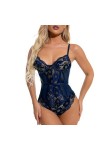 Lingerie Sexy, épissure de Dentelle, Pyjama à Bretelles en Maille, Body Sexy Transparent Coupe Basse Color : Black, Size : M
