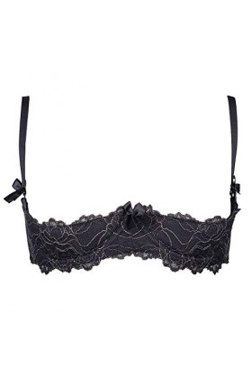 Axami V-5891 Meteorite Sexy Soutien-Gorge Redresse Seins – Fabriqué en UE, Noir-Dore,100C