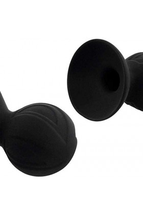 FLEAGE Lot de 2 Ventouses Pour Tétines Manuelles Et Stimulateurs de Tétons Pour Hommes Et Femmes Noir