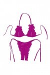 Ensemble de lingerie de natation sexy en dentelle douce avec soutien-gorge et culotte, 1 set B. violet, taille unique