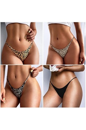 String pour Femme Sexy Culottes T Back sans Couture Tangas Slips Coton Douce Cadeau