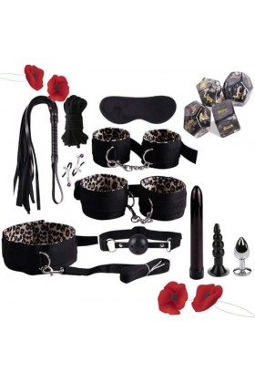 HytTer Alternative Amusement Faire La Fête Jeu Mise Au Point Adulte Fashion Leopard Set - Coffret Nuit/Black/A/Black/A