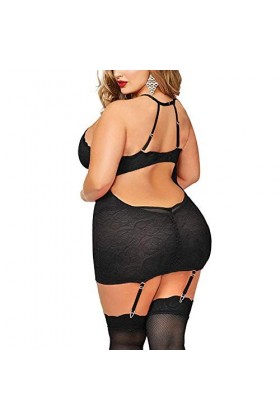 sous-vêtements Sexy pour Femmes, Ensembles de Robe, Lingerie Sexy, vêtements de Nuit en Dentelle, Ensemble Jarretelles de Per