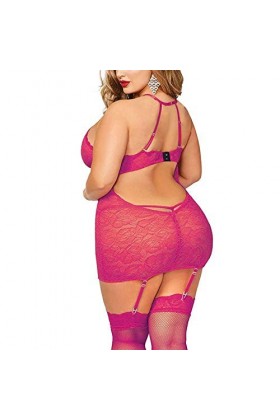 sous-vêtements Sexy pour Femmes, Ensembles de Robe, Lingerie Sexy, vêtements de Nuit en Dentelle, Ensemble Jarretelles de Per