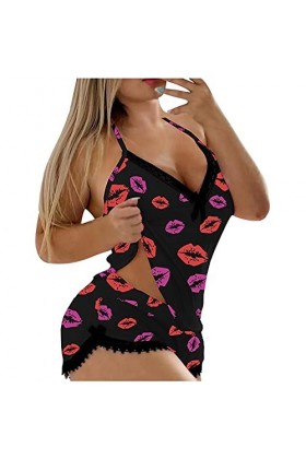 Nouveauté 2023 - Lingerie sexy en dentelle pour femme - Combinaison de nuit en dentelle - Sous-vêtements conservatifs, violet