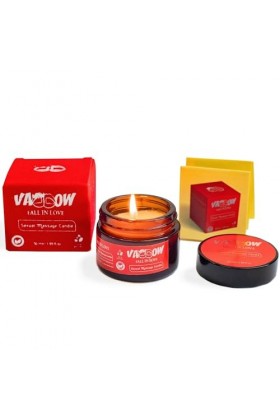 VAOOOW Bougie de Massage Fall in Love : Bougie Vanille/Baume de Massage Luxueux/Huile de Brume 50g - Bougie dHuile de Mass
