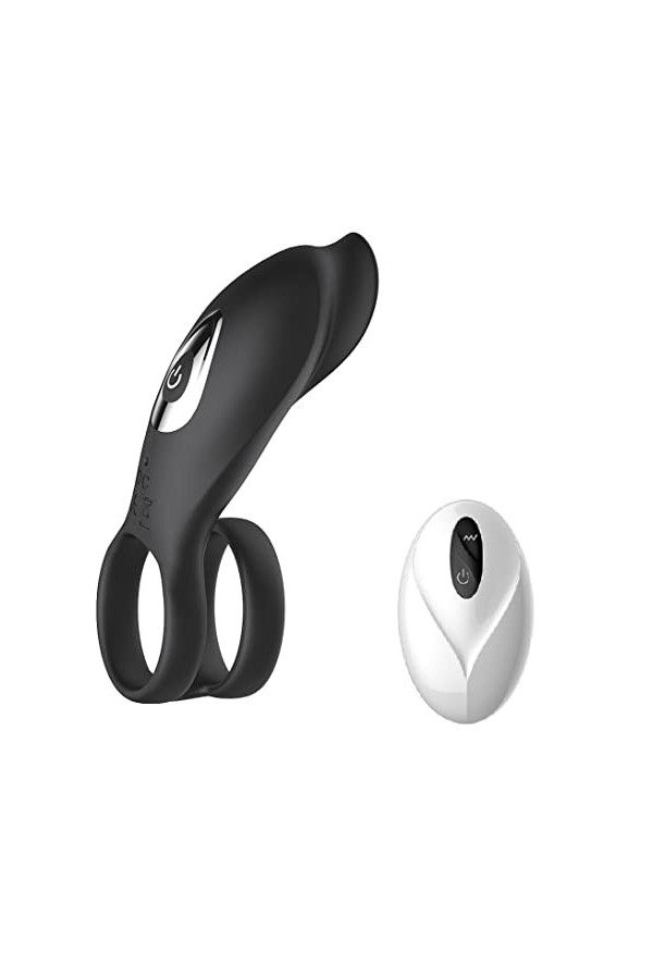 Anneau Vibrant Sans Fil CocĶring Anneau Homme Silicone Anneau PENIS Plaisir avec T-Shirt P0 anneau vibrant penis