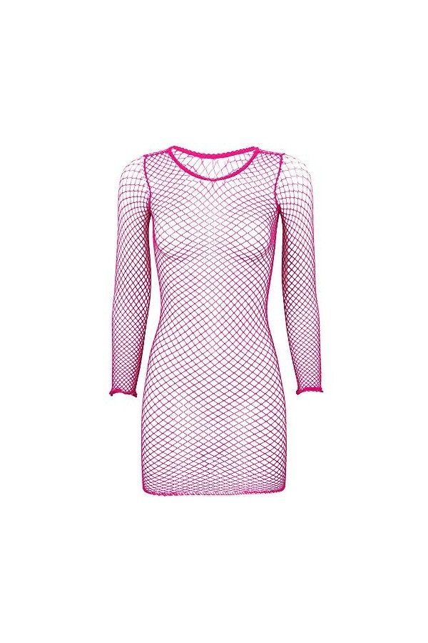 Ensembles Sexycouleur Unie Résille Pure Femme Vêtements De Nuit Érotiques Transparents-Violet_Taille Unique