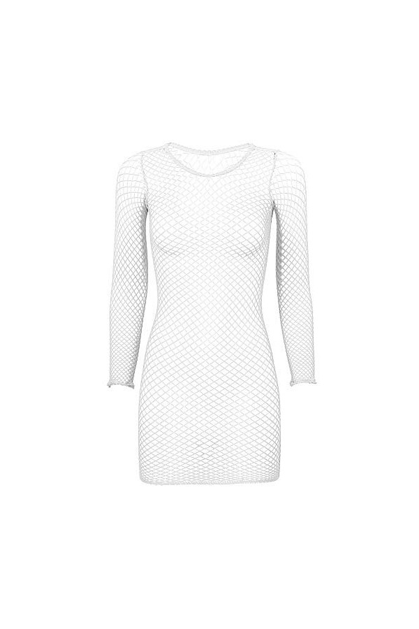 Ensembles Sexycouleur Unie Résille Pure Femme Vêtements De Nuit Érotiques Transparents-Violet_Taille Unique