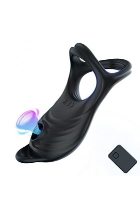 Anneau vibrant penis clitoridienne Sèxtôyse Plaisir Cock Rings T-Shirt Anneaux de Pénis Silicone Vibrating Penis Ring - Water