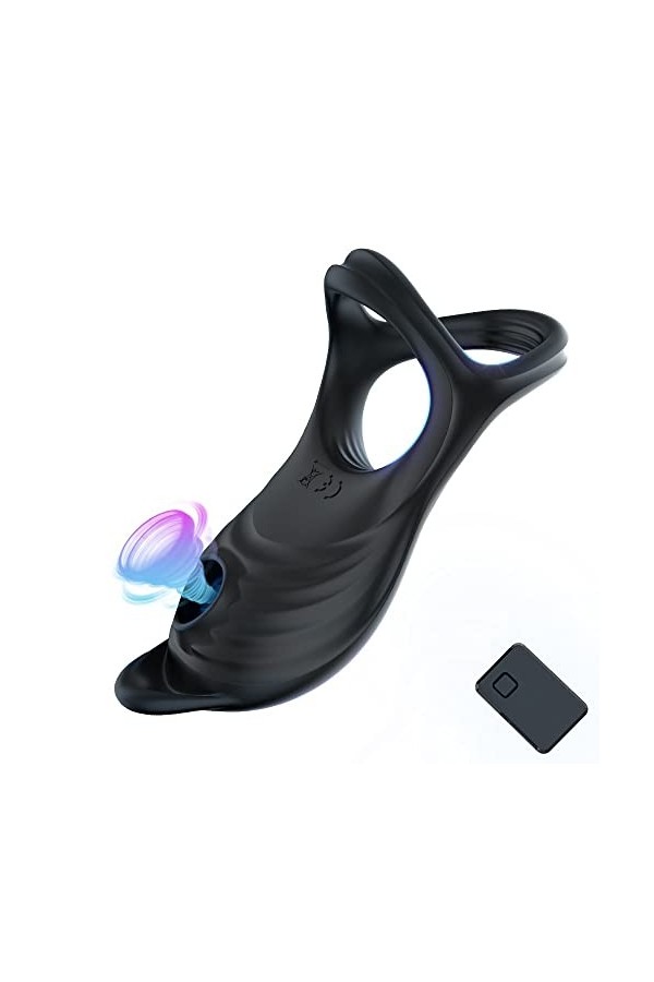 Anneau vibrant penis clitoridienne Sèxtôyse Plaisir Cock Rings T-Shirt Anneaux de Pénis Vibrating Mesh Penis Ring Intense Vib