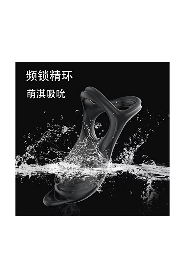 Anneau vibrant penis clitoridienne Sèxtôyse Plaisir Cock Rings T-Shirt Anneaux de Pénis Vibrating Mesh Penis Ring Intense Vib