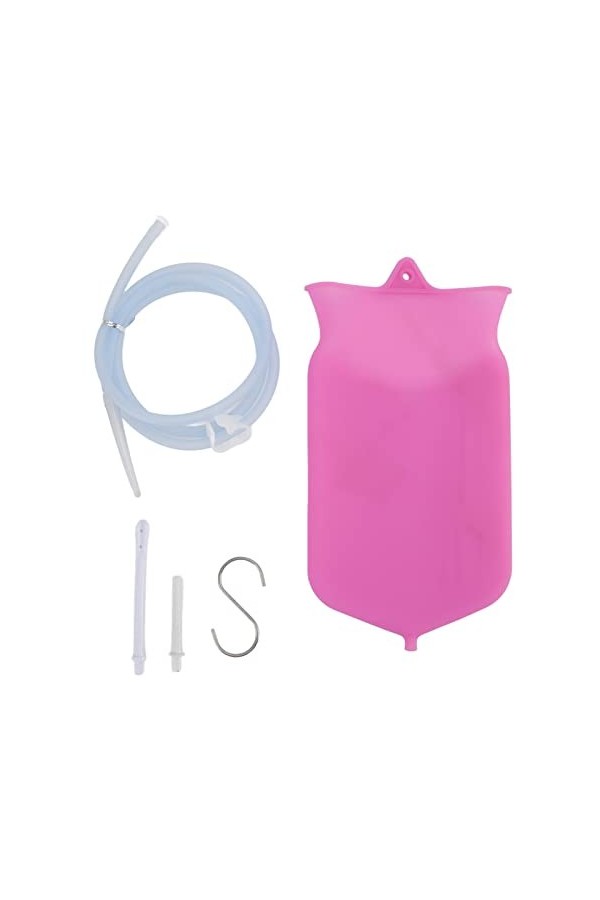 Xcello Kit De Sac De Lavement En Silicone Pour le Nettoyage du Côlon, Produits De Soins De Santé Portables à Domicile, 2L A-B