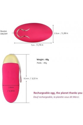 Fly love Oeuf Vibrant - Stimulateur Point G Clitoris et Vagin - Sextoys Femme Couple - 10 vitesses de vibration - Sans Fil Re