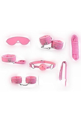 Lot de 7 pièces pour sports dintérieur en peluche en cuir, vêtements de lit, jeux pour soulager le stress de couple, rose