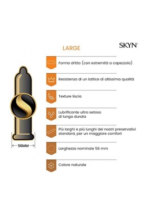 SKYN Large préservatifs ultra doux et larges sans latex, lot déconomie de 54 pièces