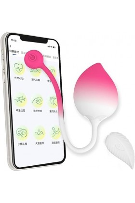 Oℯ?? V?????? Oeuf Vibrant Connecté Telephone oeuf vibrant femme sans fil telecommande ou application sans fil pour femme et c