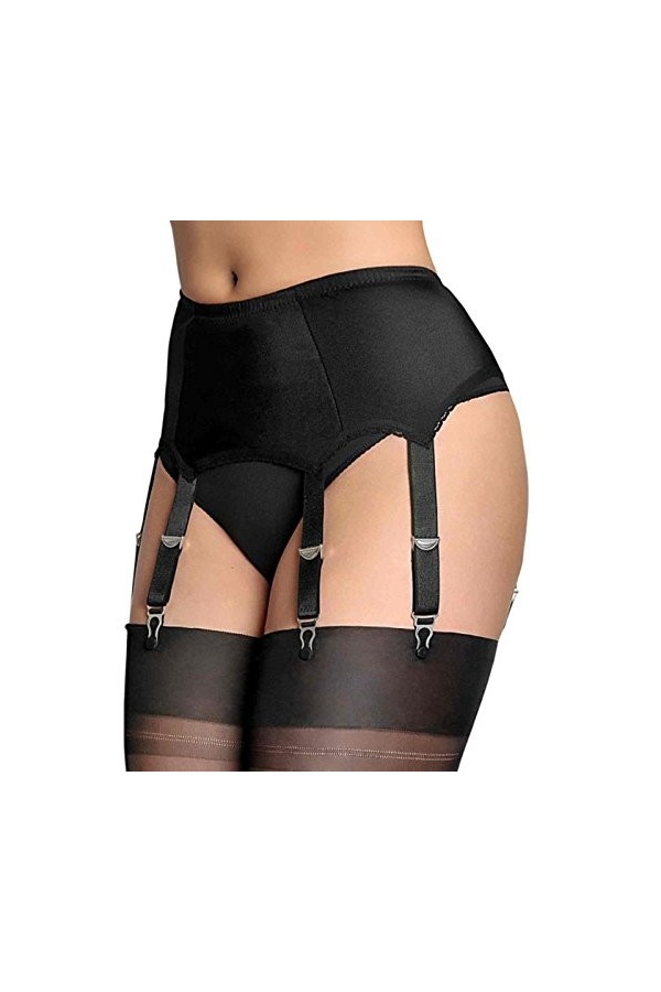 Premier Lingerie Porte-jarretelles 6 sangles en lycra NDL2 - Noir - XX-Large