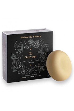 Madame La Baronne | HUILE DE MASSAGE SOLIDE | DOUCEUR et SENSUALITE | Beurre de cacao | Massage couple | Aphrodisiaque | Lubr