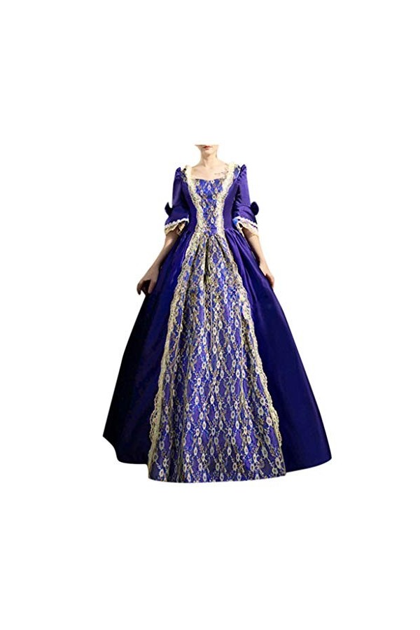 Robe dHalloween pour femme - Costume dHalloween - Robe gothique - Robe de renaissance - Costume médiéval - Reine victorienn