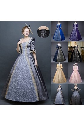 Robe dHalloween pour femme - Costume dHalloween - Robe gothique - Robe de renaissance - Costume médiéval - Reine victorienn