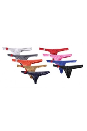 ABClothing String Sexy en Maille pour Homme avec Pochette Transparente, Lot de 9, Small