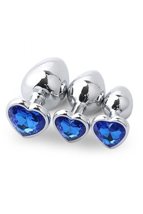 Perles BûttPlug en Acier Inoxydable 3PCS Crystal, adaptées aux Couples pour améliorer lélasticité de la Hanche