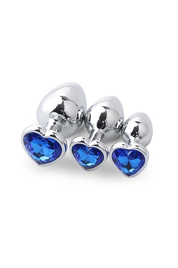 Perles BûttPlug en Acier Inoxydable 3PCS Crystal, adaptées aux Couples pour améliorer lélasticité de la Hanche