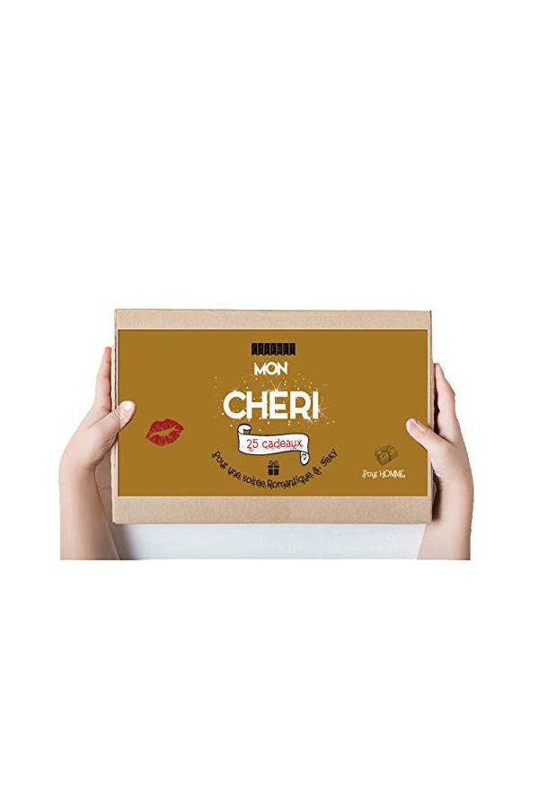 Calendrier Evenement Coffret Cadeau Mon Cheri ou MA Cherie- 25 Surprises Romantiques Femme/Homme - Box Cadeaux pour Amoureux 