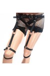 Punk Jarretière Punk Cuir Jambe Jarretière Ceinture Jambe Chaîne De Corps Mode Discothèque Bal Fête Chaîne De Corps Accessoir