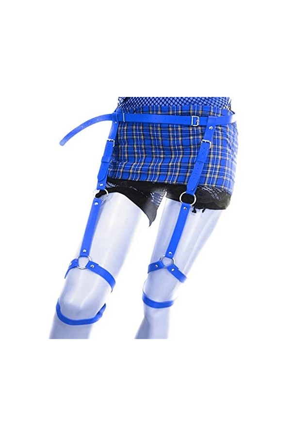 Punk Jarretière Punk Cuir Jambe Jarretière Ceinture Jambe Chaîne De Corps Mode Discothèque Bal Fête Chaîne De Corps Accessoir