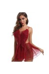JUGUU Women Sexy Lingerie Lingerie Sexy en Tulle Papillon Transparent pour Femmes-Violet_Taille Unique