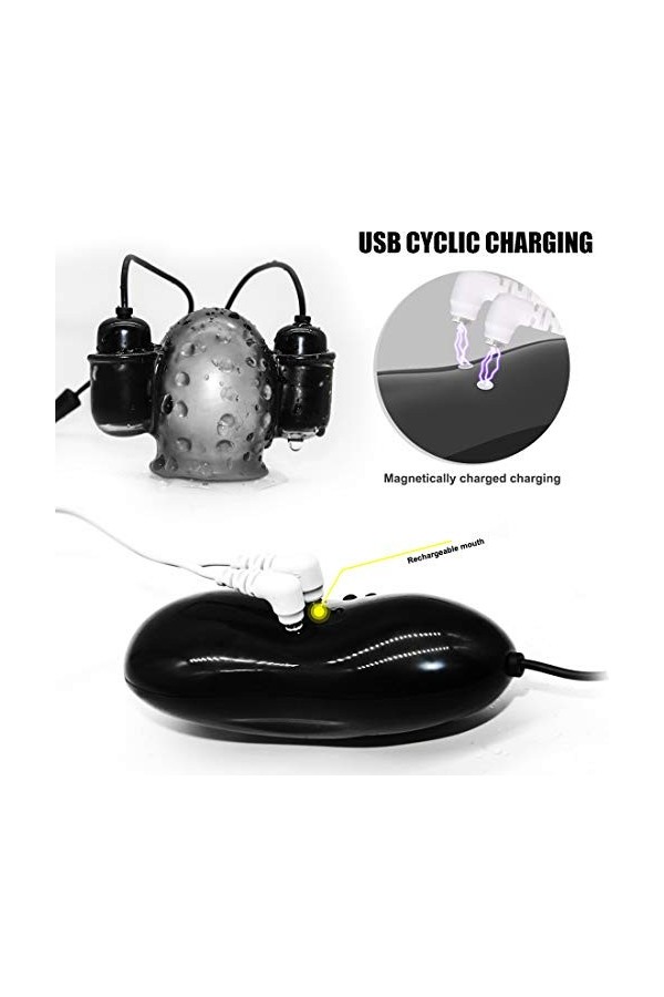 Anneau vibrant penis clitoridienne Sèxtôyse Plaisir Cock Rings T-Shirt Anneaux de Pénis Vibrating Cock Ring Sex Toys - Penis