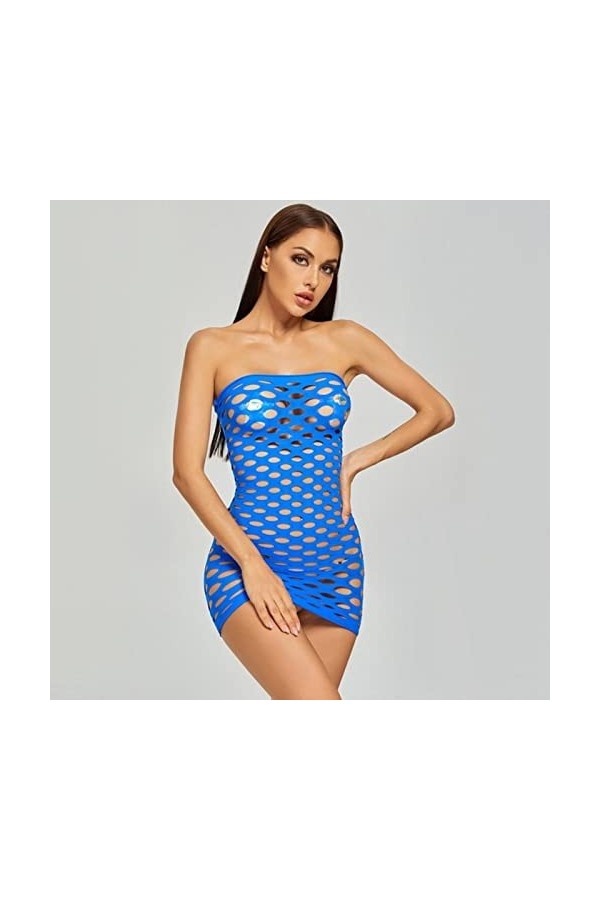 HASU Nouvelle Mode Résille sous-Vêtements Élasticité Lingerie Femmes Fille Costumes pour Maille Robe Élastique Cosplay Robe S