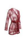 JUGUU Ensembles Sexys-6Xl Plus Size Lingerie Sexy Babydolls Robe Transparente-Violet_XL