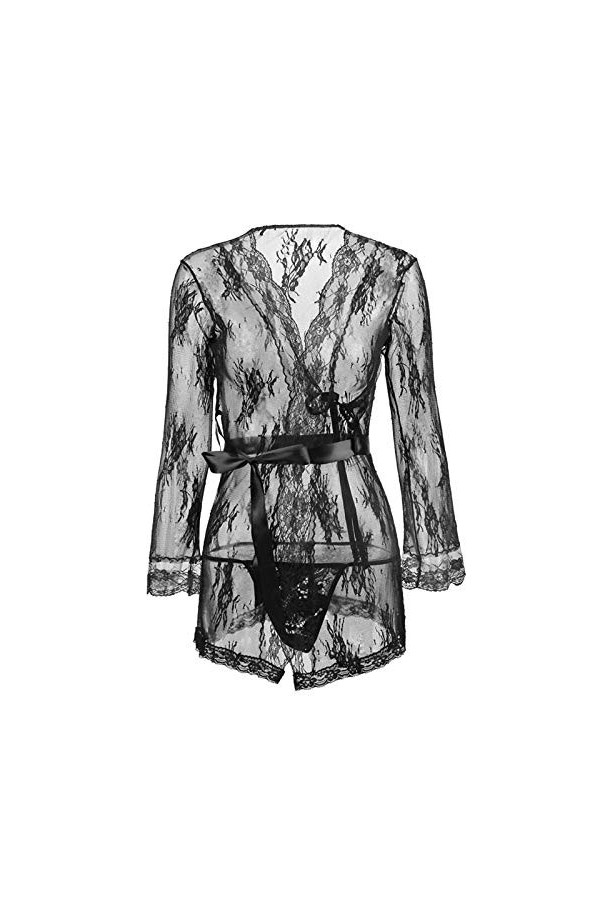 JUGUU Ensembles Sexys-6Xl Plus Size Lingerie Sexy Babydolls Robe Transparente-Violet_XL