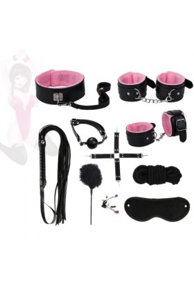 Collier de Bracelet réglable en Peluche en Nylon Unique Kit de Bande Extensible de Yoga B`D`S`M Starter Set Lot de 10 .