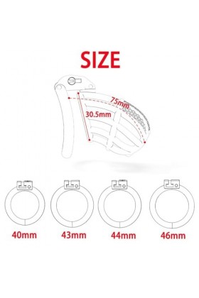 Blanc Cäge De Chästëté Silicone Hömme Petit Taille Cäge Chästëtée Göde Annëau Pënïen Cäge A Böutöns Pour Hömmes Cäge De Vërr