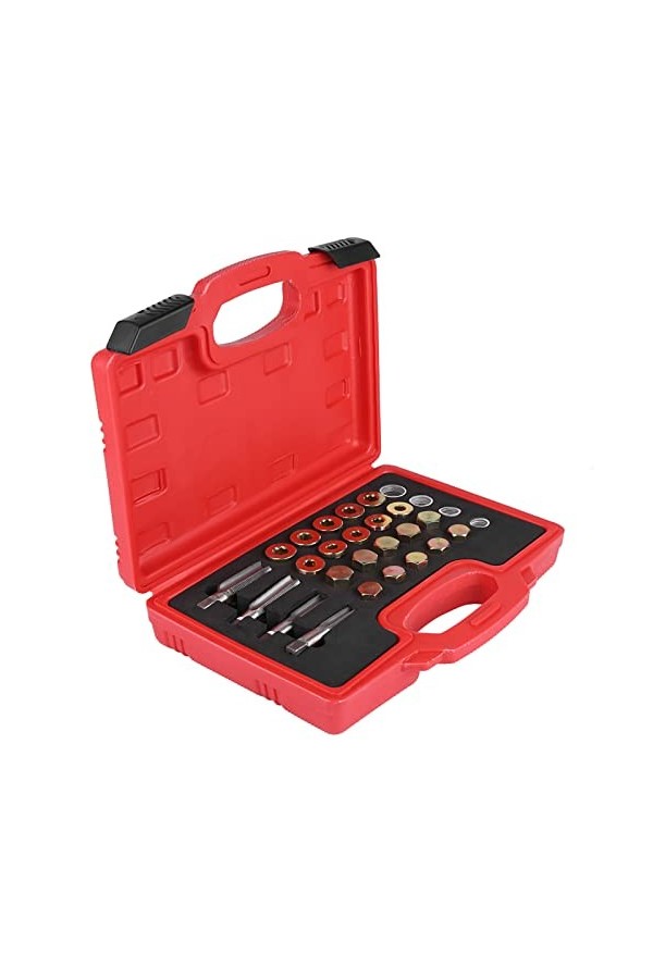 Outils de Réparation de Filetage de Carter dhuile, Kit dOutils de Bouchon de Vidange Automobile Haute Résistance