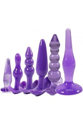 -Ġøđëmịché Śểẍ Ţöyṧpőur 6 Pcs/Sét ?N?Lé Plug P?Ur Fémmé H?Mmé Fémmé Pluġ ?Nàlé Vîbr?Nt T?Y Silic?Né Début?Nt,Pétit Vībrọ-Mạsș