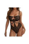 Chemises pour Femmes Negligees Femmes Sexy Dentelle Perspective Creux Out Lingerie Bandage Une pièce Babydolls Femmes Sexy Li
